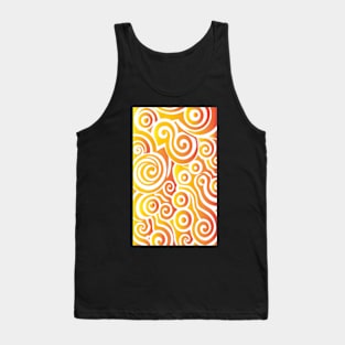 Whimsical Swirls Pattern Tank Top